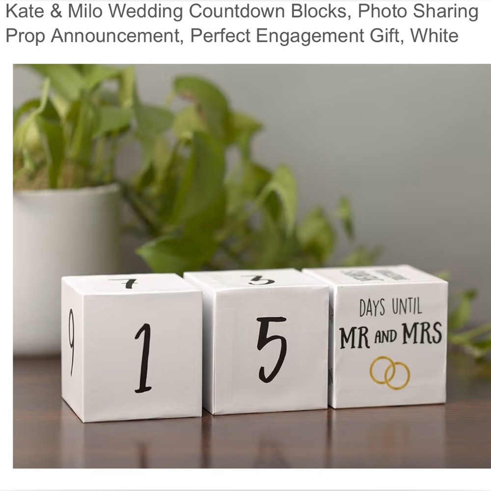 Kate & Milo Wedding Countdown Blocks - Picture 2 of 2